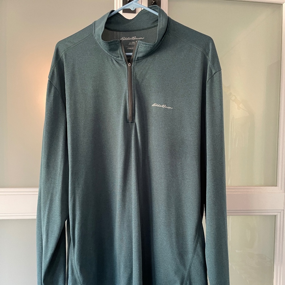 Eddie Bauer • Men's XXL • 1/4 Zip Pullover • Green